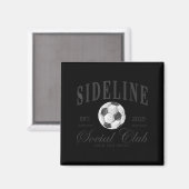Women Sideline Social Club Soccer Mom Game Day Mot Magneet (Voorkant / Achterkant)