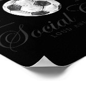 Women Sideline Social Club Soccer Mom Game Day Mot Poster (Hoek)