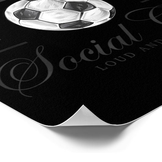 Women Sideline Social Club Soccer Mom Game Day Mot Poster (Hoek)