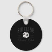 Women Sideline Social Club Soccer Mom Game Day Mot Sleutelhanger (Voorkant)
