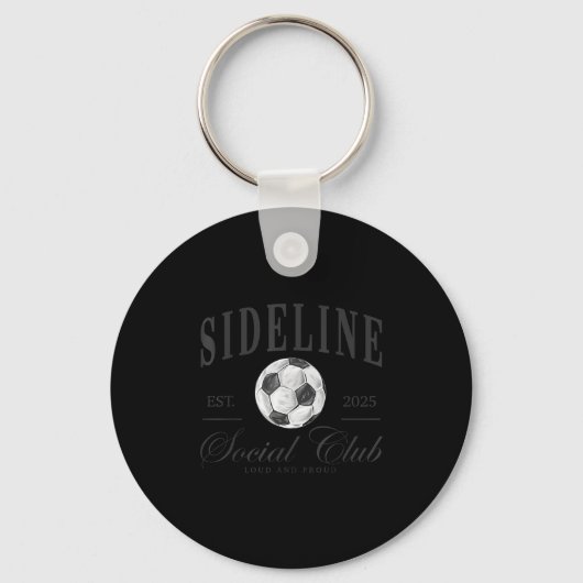 Women Sideline Social Club Soccer Mom Game Day Mot Sleutelhanger (Voorkant)