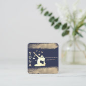 Women Silhouette Faux Gold Brush Stroke Vierkante Visitekaartje (Staand voorkant)