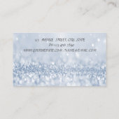 Women Silhouette Lotus Yoga Instructor Blue Bokeh Visitekaartje (Achterkant)