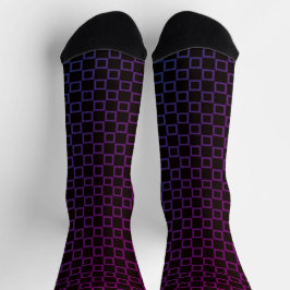 Women socks with  Black Purple classic design Sokken