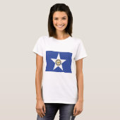 Women T Shirt with Flag of Houston, VS (Voorkant volledig)