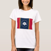 Women T Shirt with Flag of Mississippi State Flag (Voorkant)