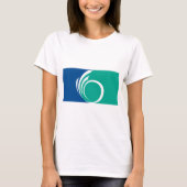 Women T Shirt with Flag of Ottawa, Canada (Voorkant)
