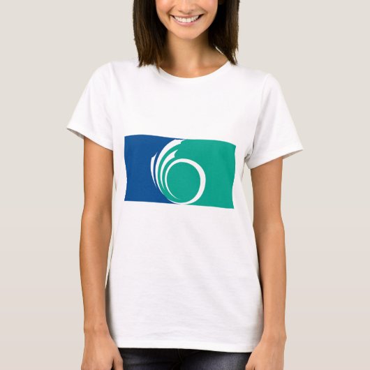 Women T Shirt with Flag of Ottawa, Canada (Voorkant)