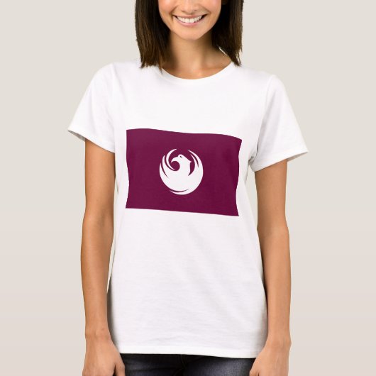 Women T Shirt with Flag of Phoenix, Arizona, USA (Voorkant)