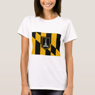 Women T Shirt with Flag of the Baltimore, VS