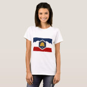 Women T Shirt with Flag of Utah, USA (Voorkant volledig)