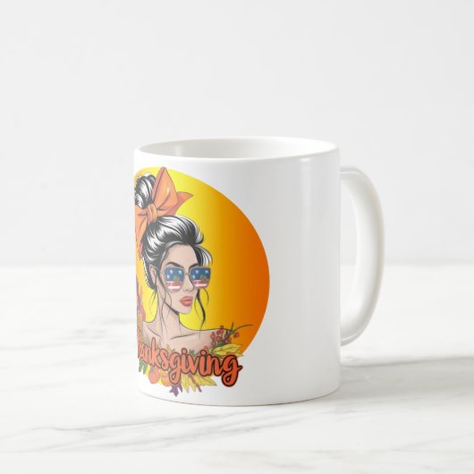 women Thanksgiving  American.png Koffiemok (Voorkant rechts)