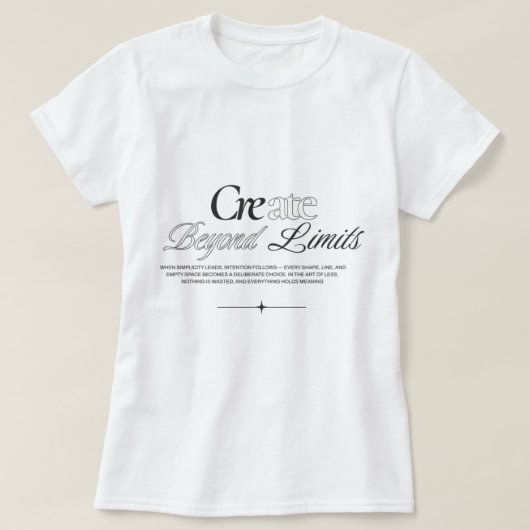 women tshirts design create beyond limits (Design voorkant)