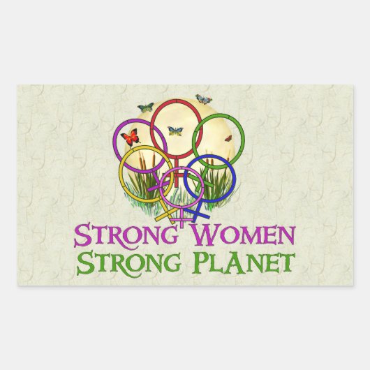 Women United Rechthoekige Sticker (Voorkant)