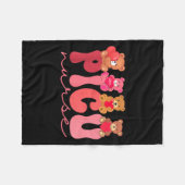 Women Valentine Cu Nurse Pediatrics Cute Bears Ped Fleece Deken (Voorkant (Horizontaal))