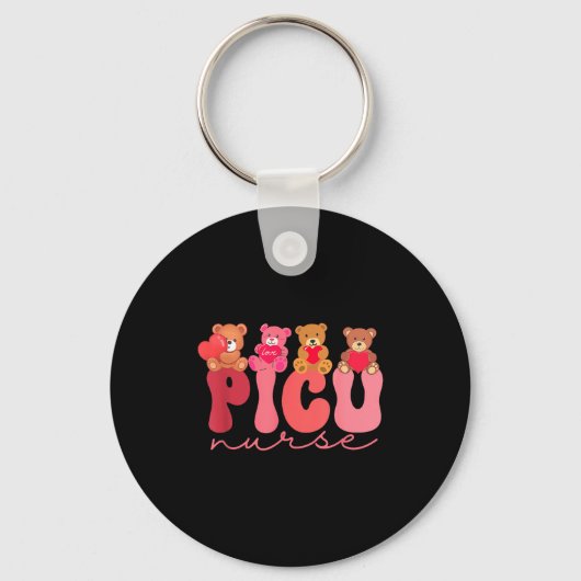Women Valentine Cu Nurse Pediatrics Cute Bears Ped Sleutelhanger (Voorkant)