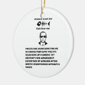 Women want me fish fear me db cooper keramisch ornament (Links)