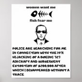 Women want me fish fear me db cooper poster (Voorkant)