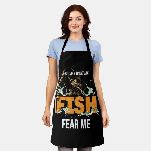 Women Want Me, Fish Fear Me Fishing Schort (Gedragen)