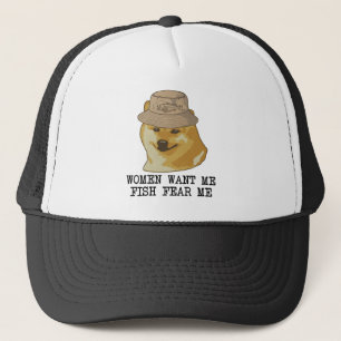 Women want me, Fish fear me I'm alone funny fishin Trucker Pet