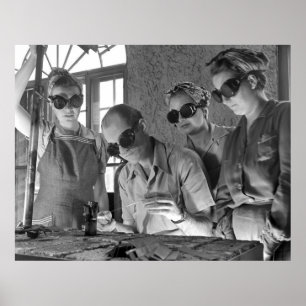 Women Welders in WWII, jaren 1940 Poster