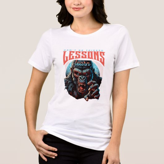 Women Wise Gorilla Lessons Learn T-Shirt (Voorkant)