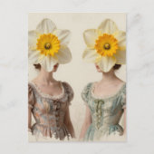 Women With Daffodil Heads Briefkaart (Voorkant)