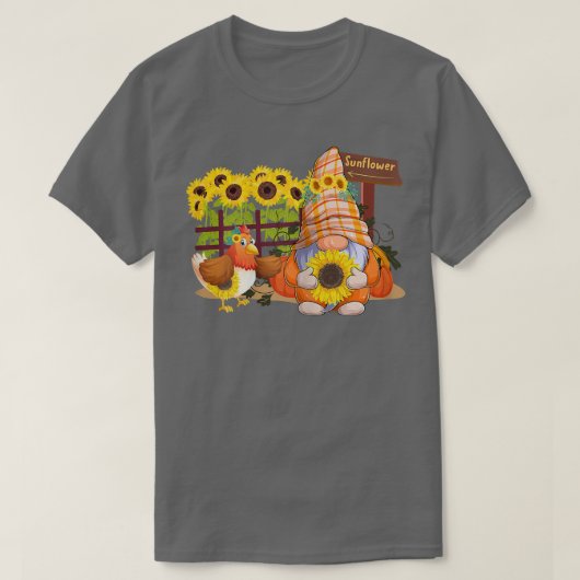 Womenen koepel en kipzonnebloem, boer t-shirt (Design voorkant)