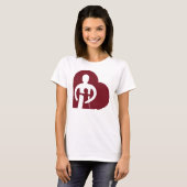 Womenen T-shirt hart (wit) (Voorkant volledig)