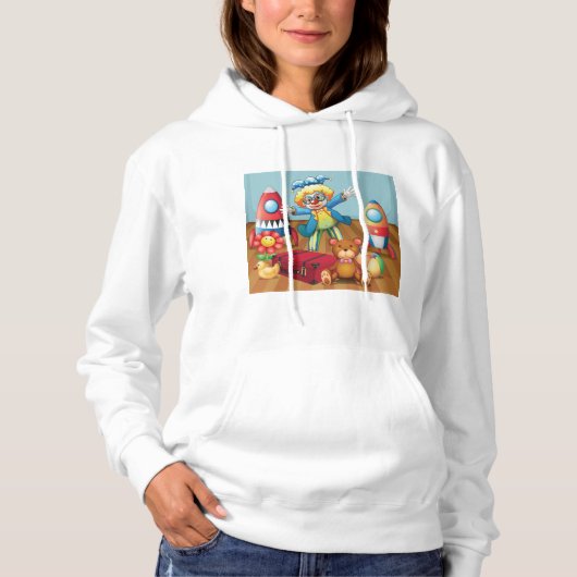 Womenhoeden, van clown en van speelgoed hoodie (Voorkant)