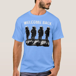 Womens 2024 Moon Landing Mission Astronaut Planet T-shirt