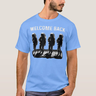 Womens 2024 Moon Landing Mission Astronaut Planet T-shirt