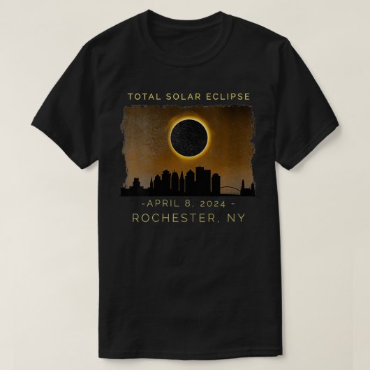 Womens 2024 Totale Zonsverduistering in Rochester T-shirt (Design voorkant)