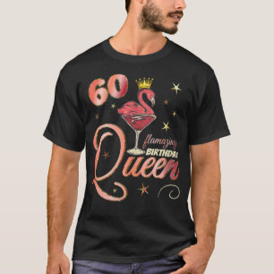 Womens 60e verjaardag flamingo giften voor 60 jaar t-shirt