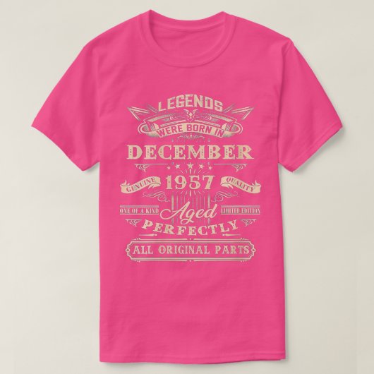 Womens 65th Birthday Gift For Legends Born Decembe T-shirt (Design voorkant)