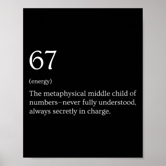 Womens 67 Definition Meme V-neck  Poster (Voorkant)