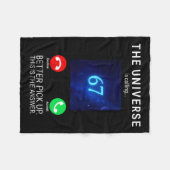 Womens 67 Meme The Universe Is Calling V-neck  Fleece Deken (Voorkant (Horizontaal))