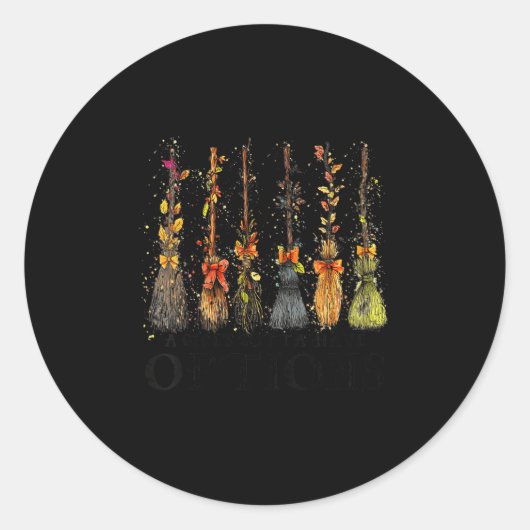 Womens A Girl's Gotta Have Options, Retro Hallowee Ronde Sticker (Voorkant)