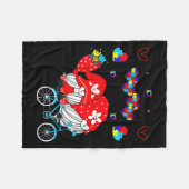 Womens Accept Understand Love Autism Awareness Gno Fleece Deken (Voorkant (Horizontaal))