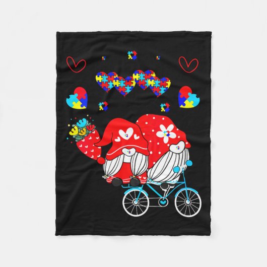 Womens Accept Understand Love Autism Awareness Gno Fleece Deken (Voorkant)