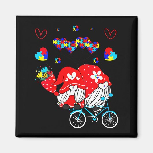 Womens Accept Understand Love Autism Awareness Gno Magneet (Voorkant)