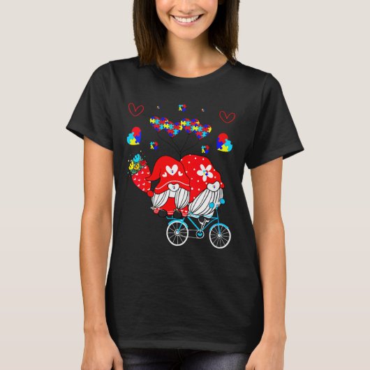 Womens Accept Understand Love Autism Awareness Gno T-shirt (Voorkant)