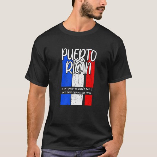 Womens Adult Sarcasm Joke Puerto Rican T-shirt (Voorkant)
