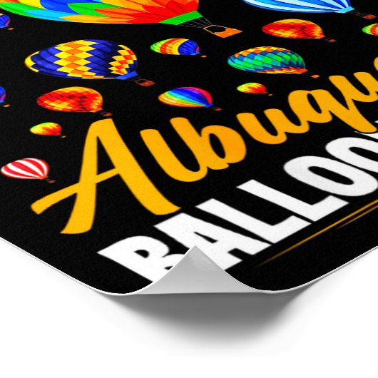 Womens Albuquerque Hot Air Balloon Festival Balloo Poster (Hoek)
