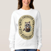 Womens Always Caffeinated Funny Sweatshirt (Voorkant)