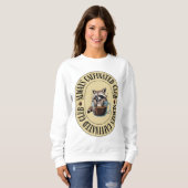Womens Always Caffeinated Funny Sweatshirt (Voorkant volledig)