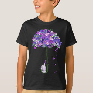 Womens Alzheimer Awareness Cute Elephant I will be T-shirt
