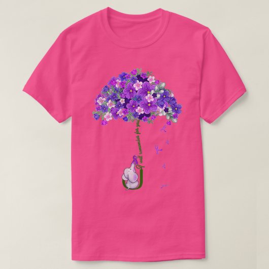 Womens Alzheimer Awareness Cute Elephant I Will Re T-shirt (Design voorkant)