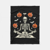 Womens Anti Trump Skeleton Halloween V-neck  Fleece Deken (Voorkant)