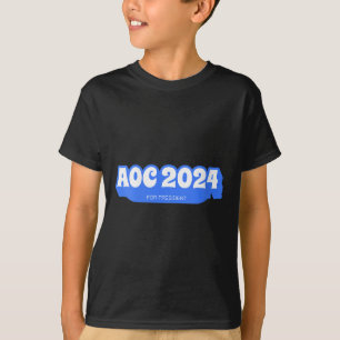 Womens AOC 2024 Amerikaanse Vintage V-hals T-shirt